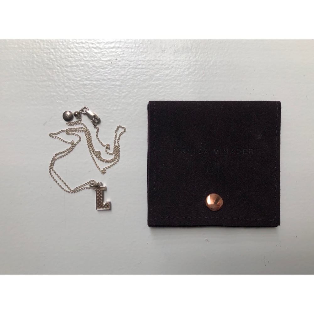 Monica Vinader Alphabet L Pendant Charm and Chain